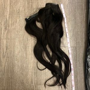 Bellami off black silk seam Volumizing Clip In